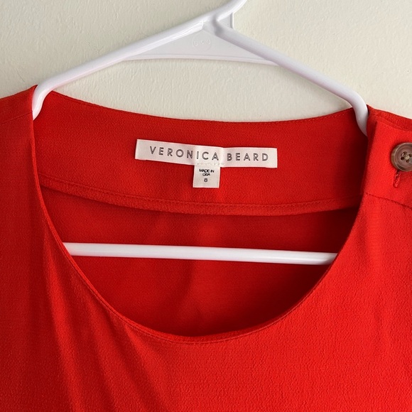 VERONICA BEARD Yadira Orange Romper Size 8 - Picture 7 of 10